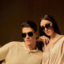 The Westminster Aviator Stainless Steel Sunglasses Refined Luxury in GUN METAL - MALE ONLY