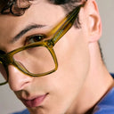 Céleste Acetate Spectacles-(unisex) Transparent GreenEarl