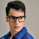 Céleste Acetate Spectacles-(unisex)-Black