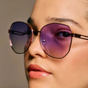 Aurora Luxe stainless steel sunglasses for woman-Purple