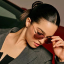 Aurora Luxe stainless stell sunglasses for woman-(Rose Gold)