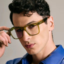 Céleste Acetate Spectacles-(unisex) Transparent GreenEarl