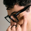 Céleste Acetate Spectacles-(unisex)-Black