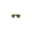 The Westminster Aviator Stainless Steel Sunglasses Refined Luxury in BROWN-MALE ONLY